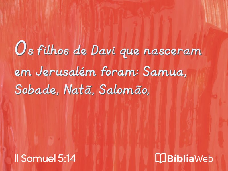 II Samuel 5:14 em imagem para compartilhar