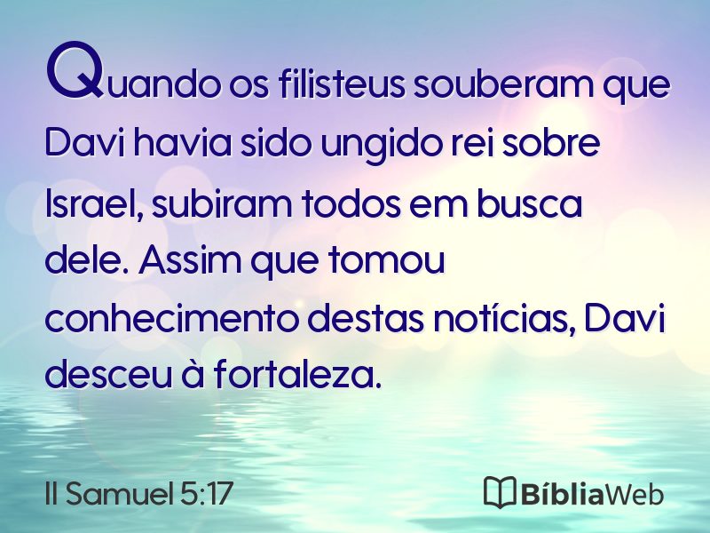 II Samuel 5:17 em imagem para compartilhar