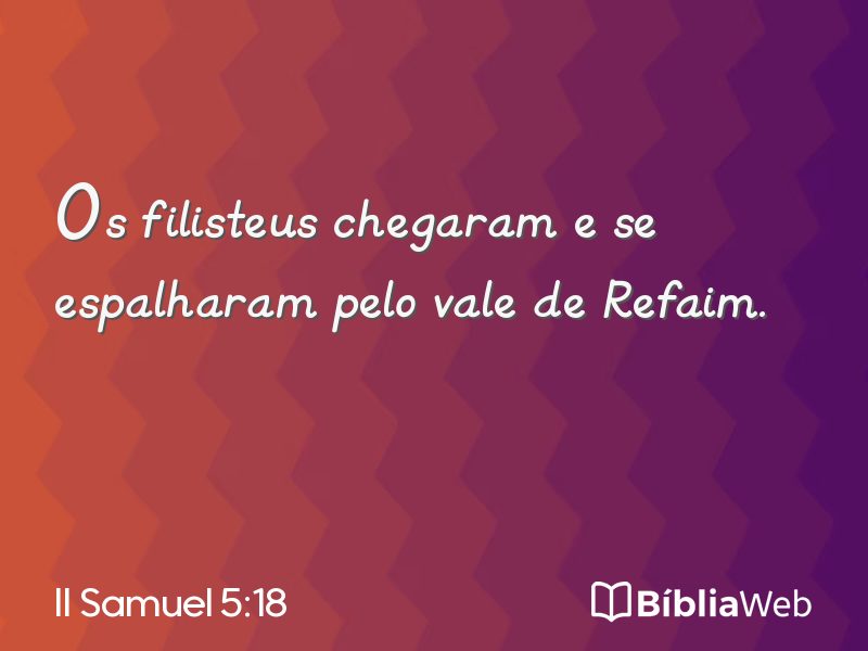 II Samuel 5:18 em imagem para compartilhar