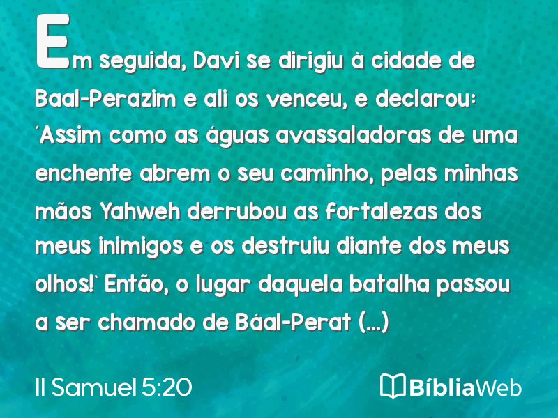 II Samuel 5:20 em imagem para compartilhar