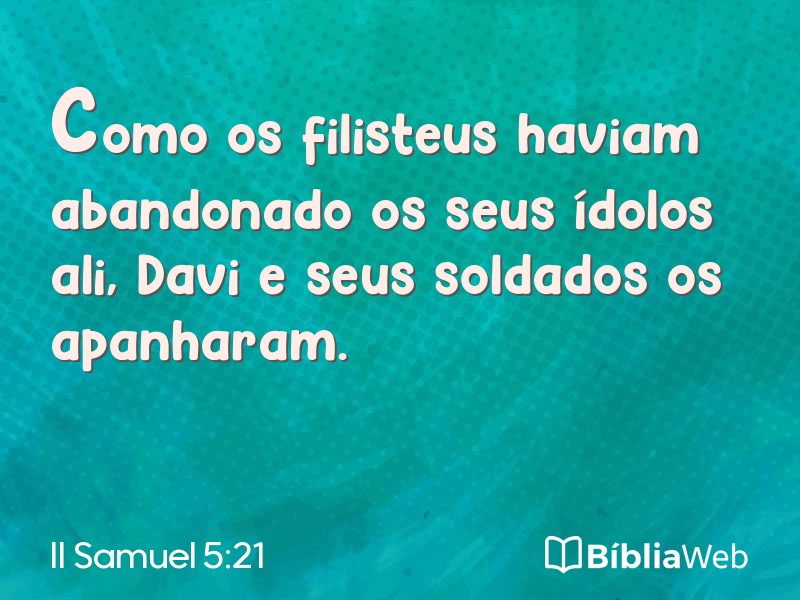 II Samuel 5:21 em imagem para compartilhar