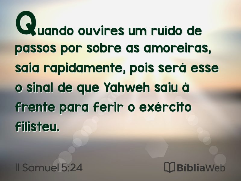 II Samuel 5:24 em imagem para compartilhar