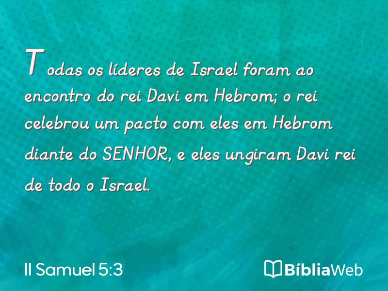 II Samuel 5:3 em imagem para compartilhar