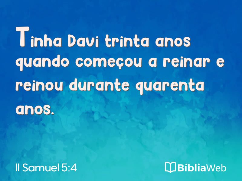 II Samuel 5:4 em imagem para compartilhar