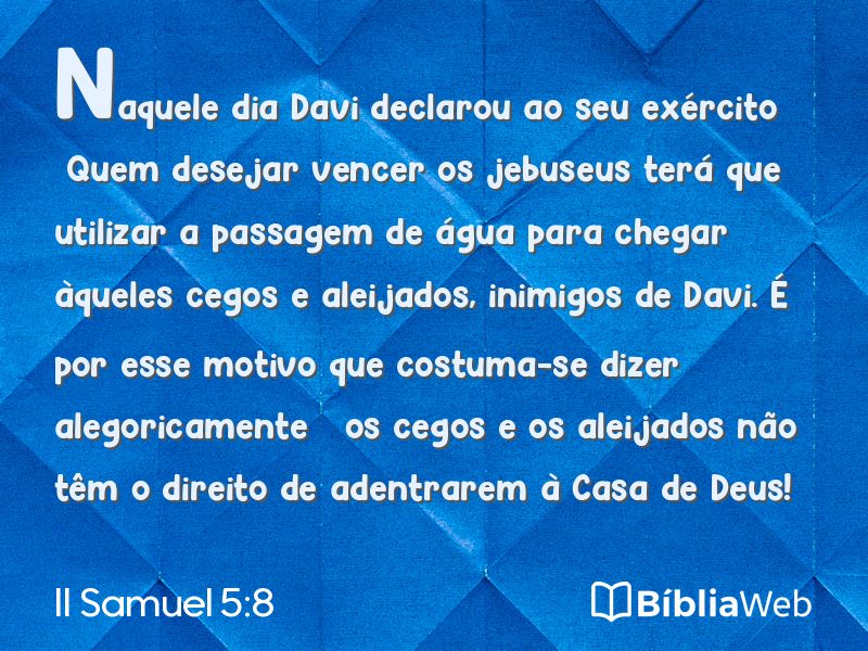 II Samuel 5:8 em imagem para compartilhar