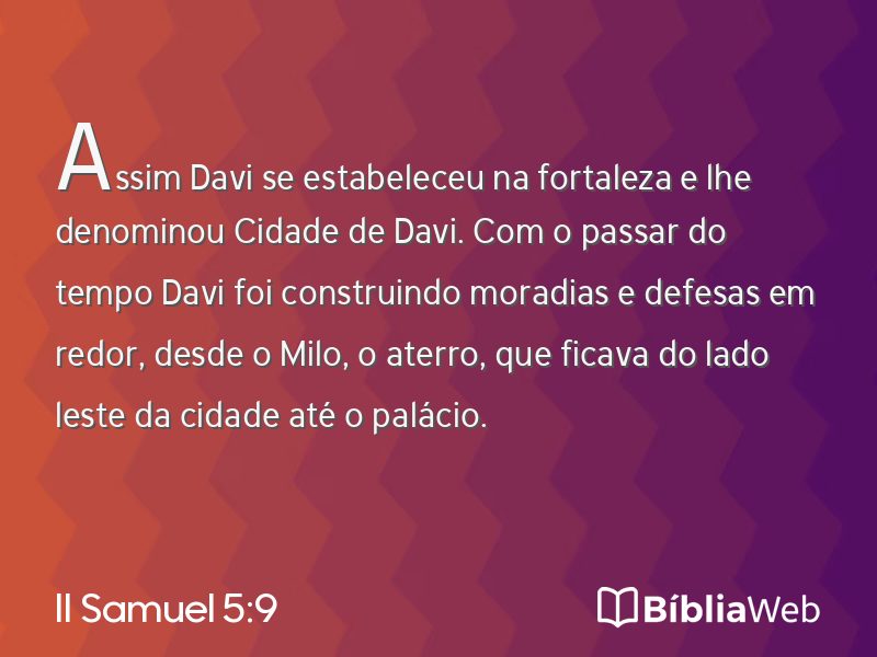 II Samuel 5:9 em imagem para compartilhar