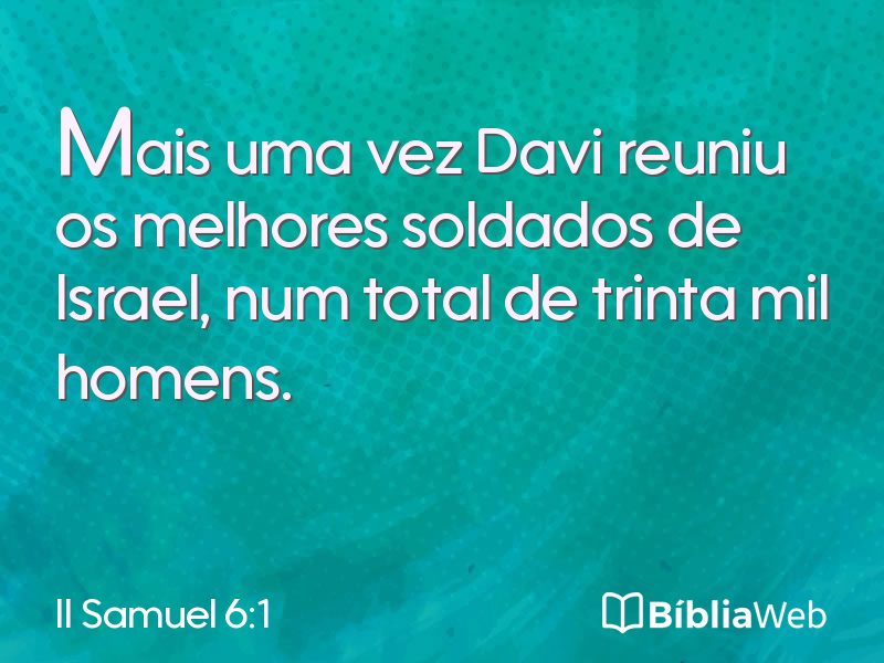 II Samuel 6:1 em imagem para compartilhar