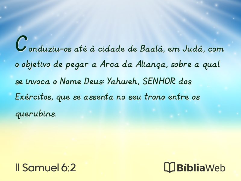 II Samuel 6:2 em imagem para compartilhar