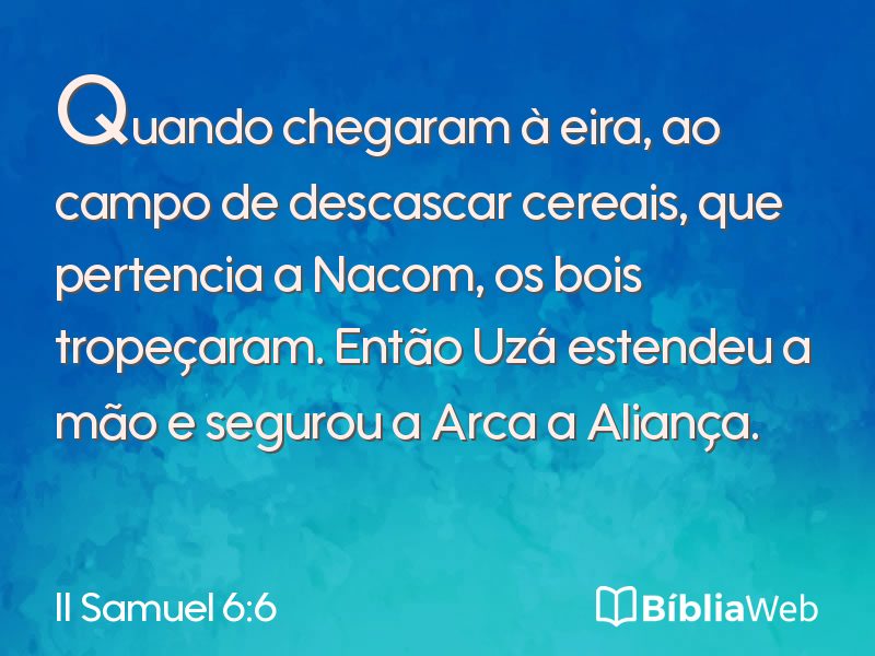 II Samuel 6:6 em imagem para compartilhar