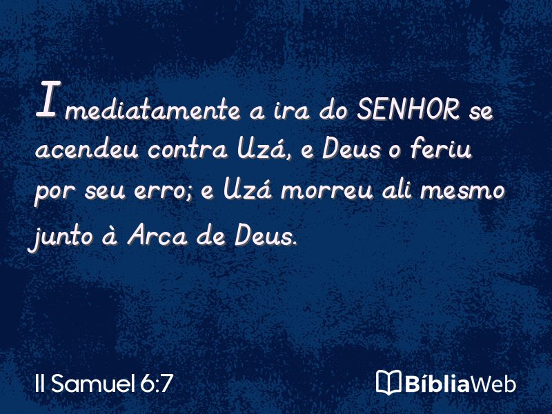 II Samuel 6:7 em imagem para compartilhar