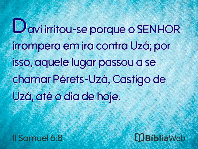 II Samuel 6:8 em imagem para compartilhar