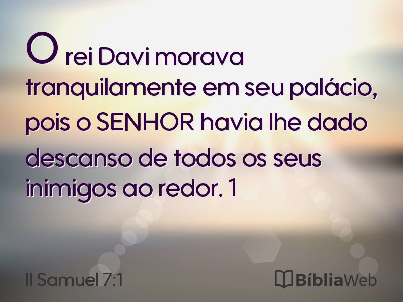 II Samuel 7:1 em imagem para compartilhar