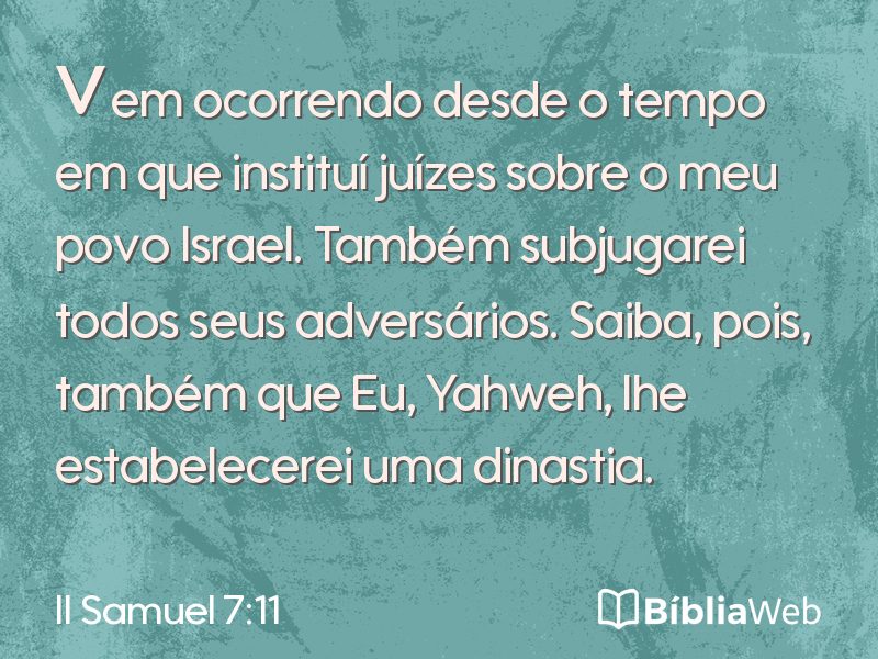 II Samuel 7:11 em imagem para compartilhar