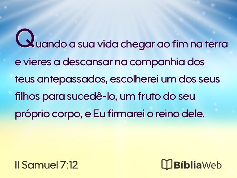 II Samuel 7:12 em imagem para compartilhar