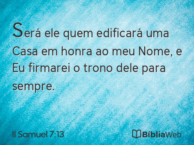 II Samuel 7:13 em imagem para compartilhar