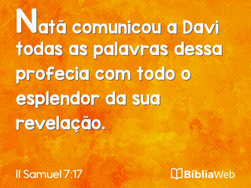 II Samuel 7:17 em imagem para compartilhar
