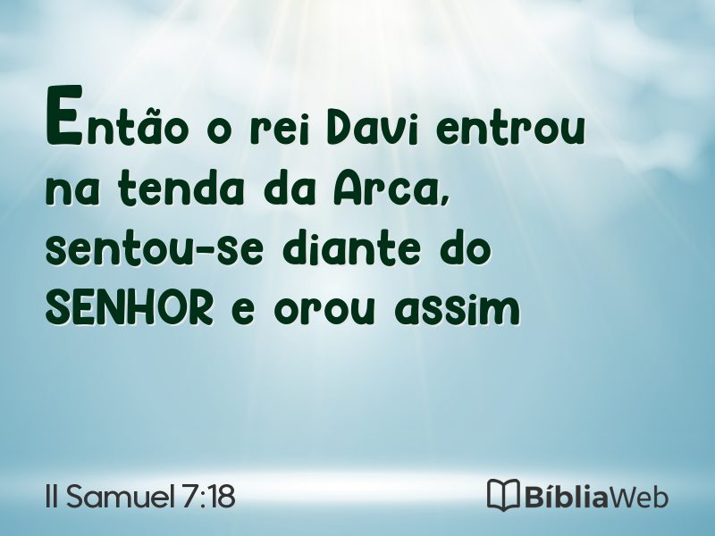 II Samuel 7:18 em imagem para compartilhar