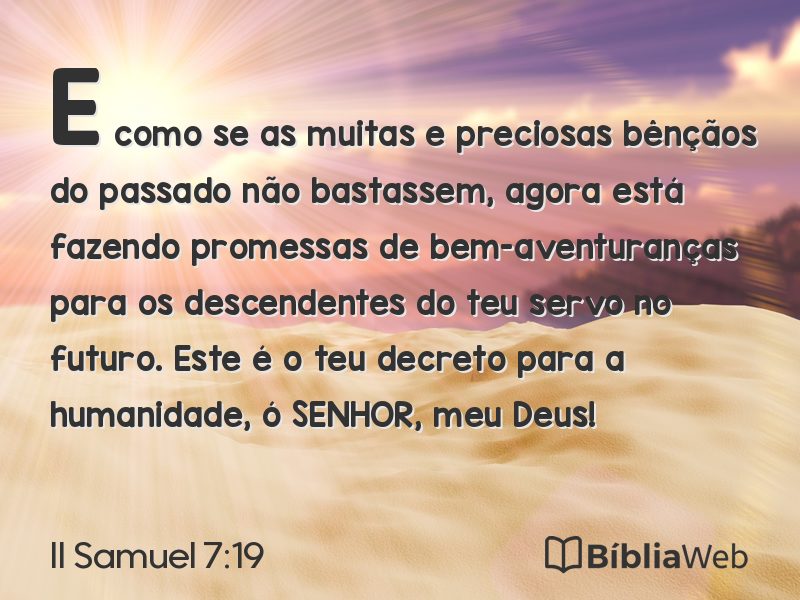 II Samuel 7:19 em imagem para compartilhar