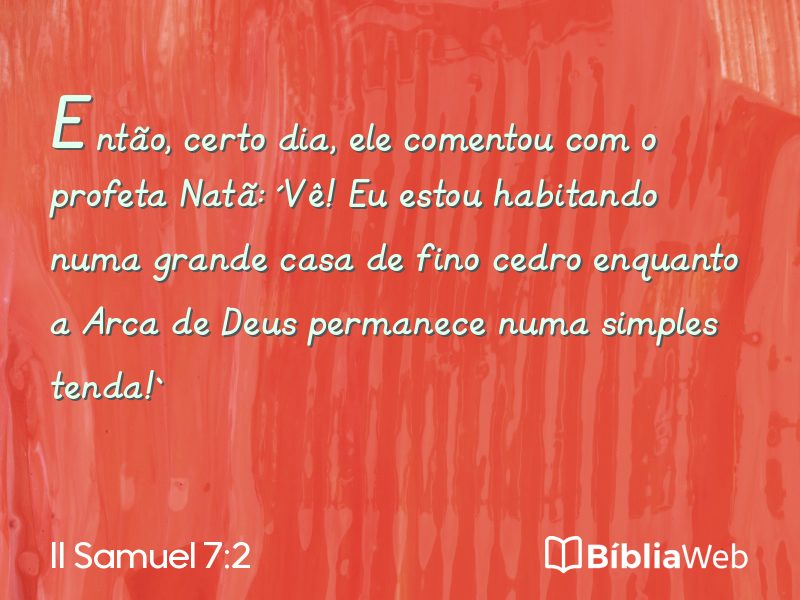 II Samuel 7:2 em imagem para compartilhar