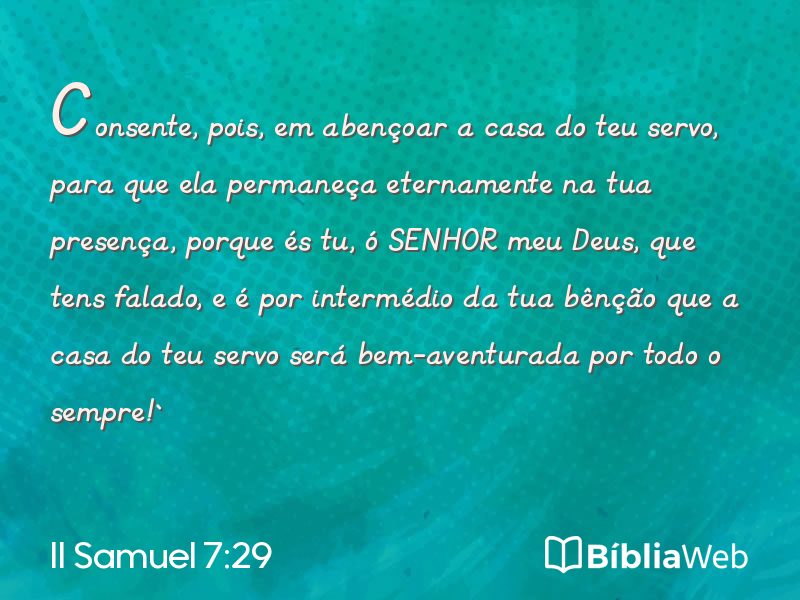 II Samuel 7:29 em imagem para compartilhar