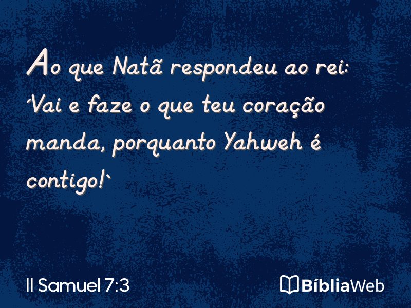 II Samuel 7:3 em imagem para compartilhar