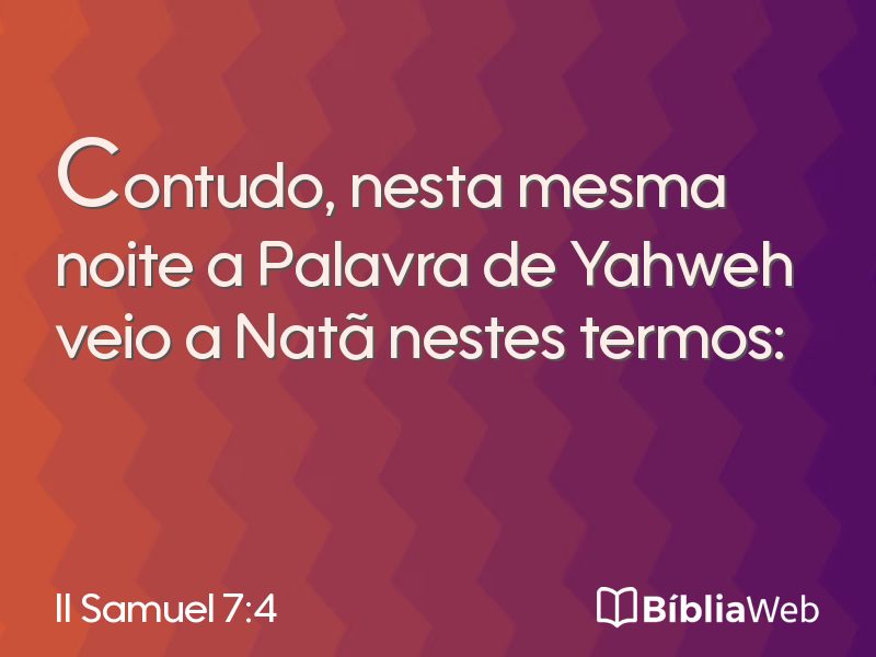 II Samuel 7:4 em imagem para compartilhar