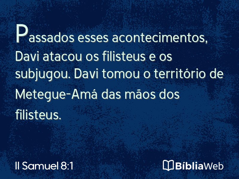 II Samuel 8:1 em imagem para compartilhar