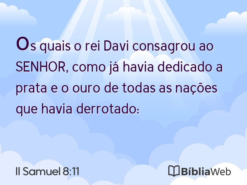 II Samuel 8:11 em imagem para compartilhar