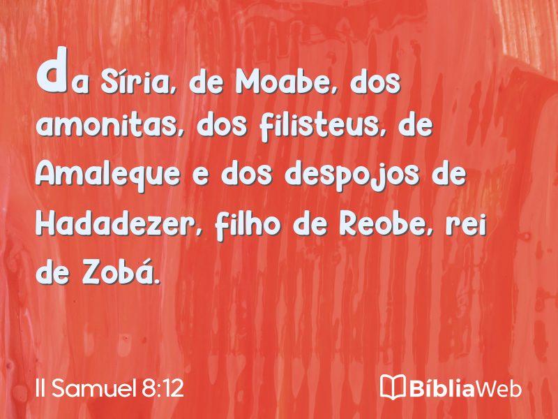 II Samuel 8:12 em imagem para compartilhar