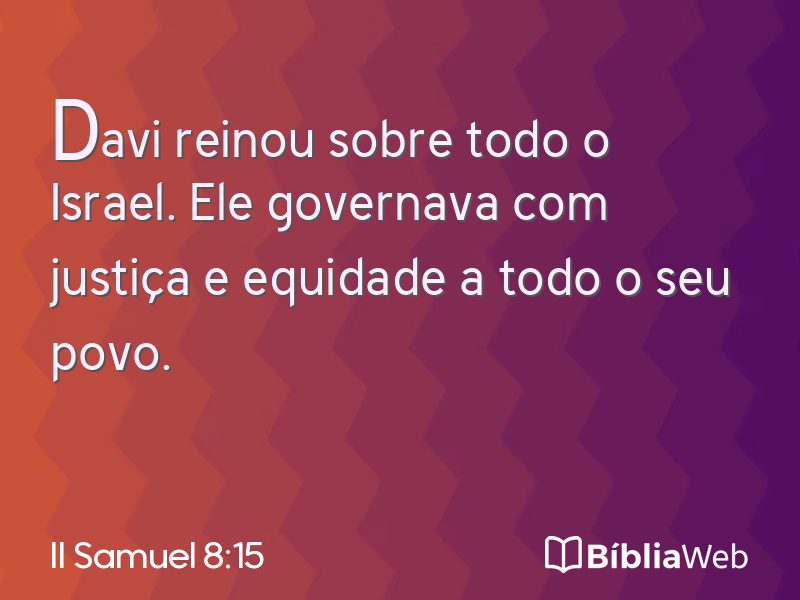 II Samuel 8:15 em imagem para compartilhar