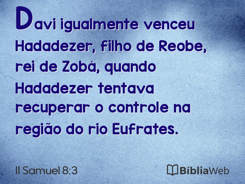 II Samuel 8:3 em imagem para compartilhar