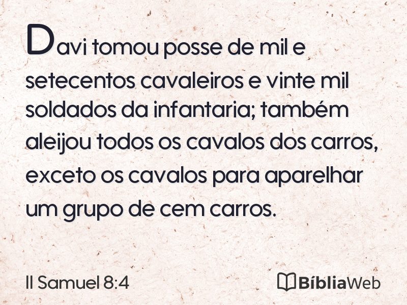 II Samuel 8:4 em imagem para compartilhar