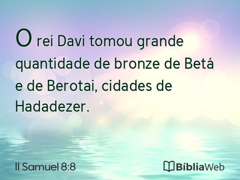 II Samuel 8:8 em imagem para compartilhar