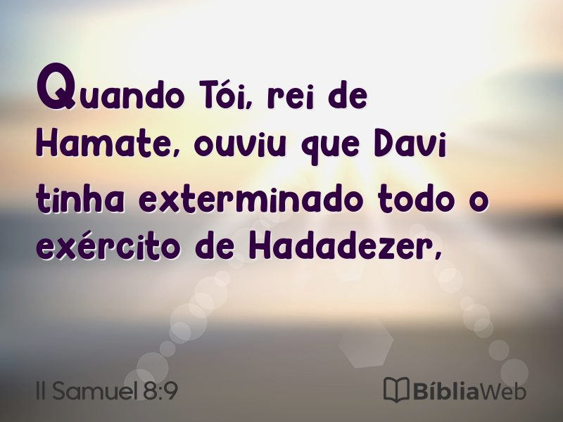 II Samuel 8:9 em imagem para compartilhar