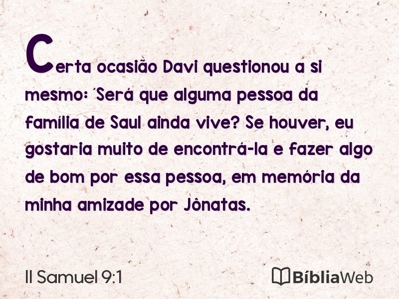 II Samuel 9:1 em imagem para compartilhar