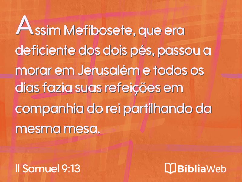 II Samuel 9:13 em imagem para compartilhar