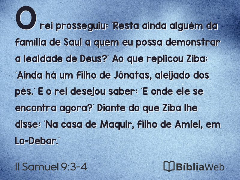 II Samuel 9:3-4 em imagem para compartilhar