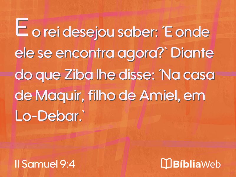 II Samuel 9:4 em imagem para compartilhar