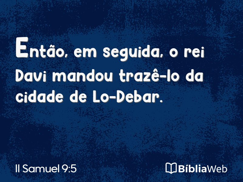 II Samuel 9:5 em imagem para compartilhar