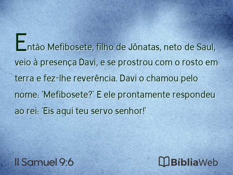II Samuel 9:6 em imagem para compartilhar