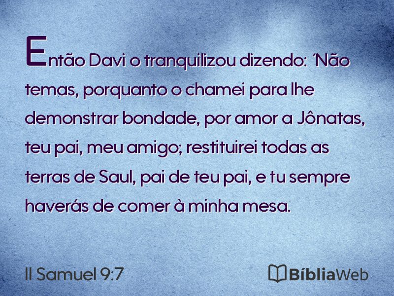 II Samuel 9:7 em imagem para compartilhar