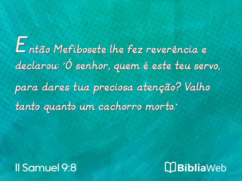 II Samuel 9:8 em imagem para compartilhar