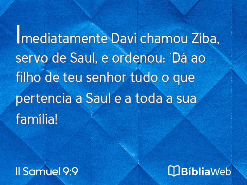 II Samuel 9:9 em imagem para compartilhar
