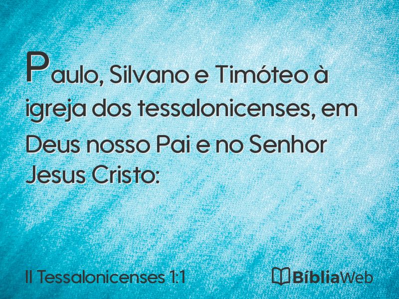 II Tessalonicenses 1:1 em imagem para compartilhar