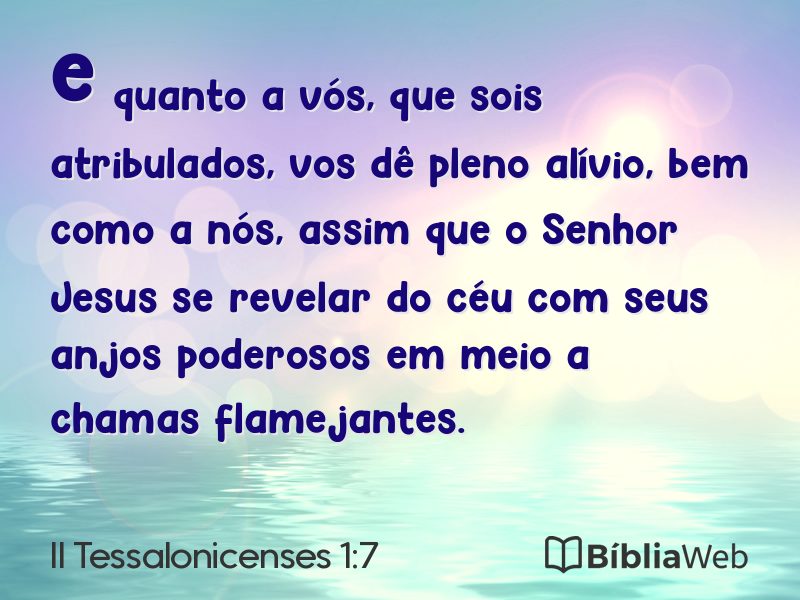 II Tessalonicenses 1:7 em imagem para compartilhar