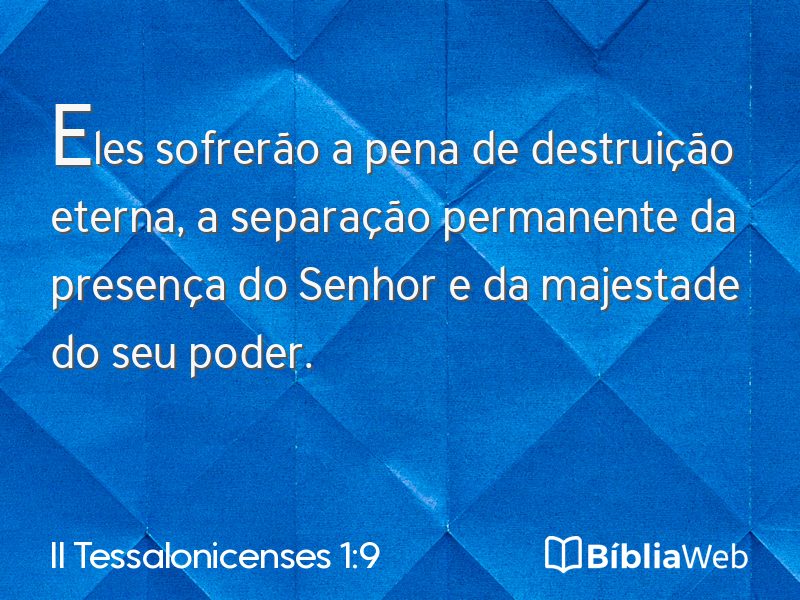 II Tessalonicenses 1:9 em imagem para compartilhar