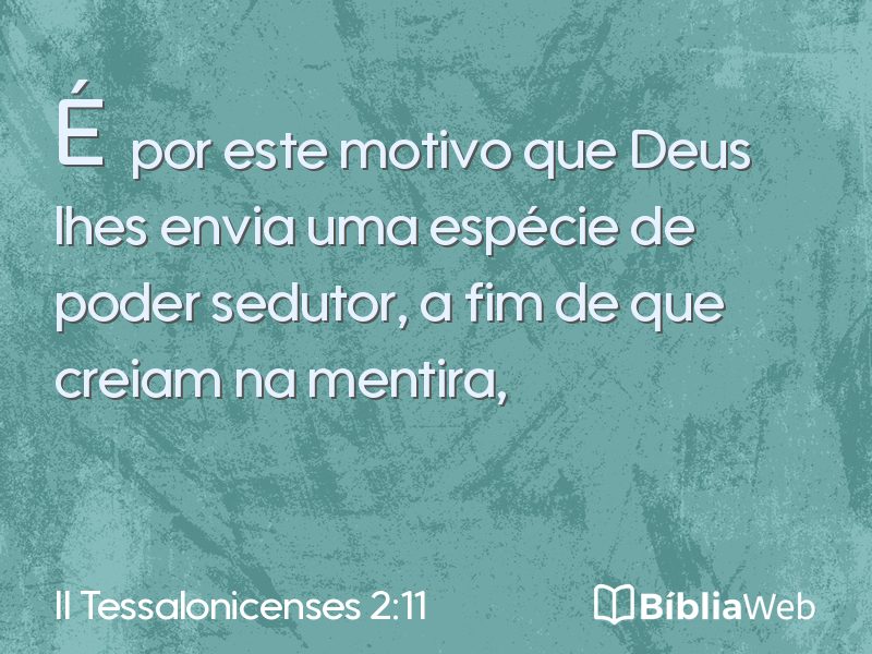 II Tessalonicenses 2:11 em imagem para compartilhar