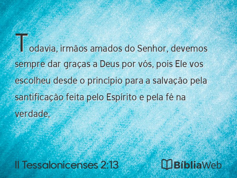 II Tessalonicenses 2:13 em imagem para compartilhar