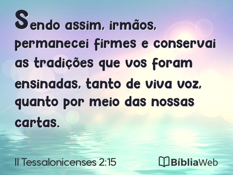 II Tessalonicenses 2:15 em imagem para compartilhar