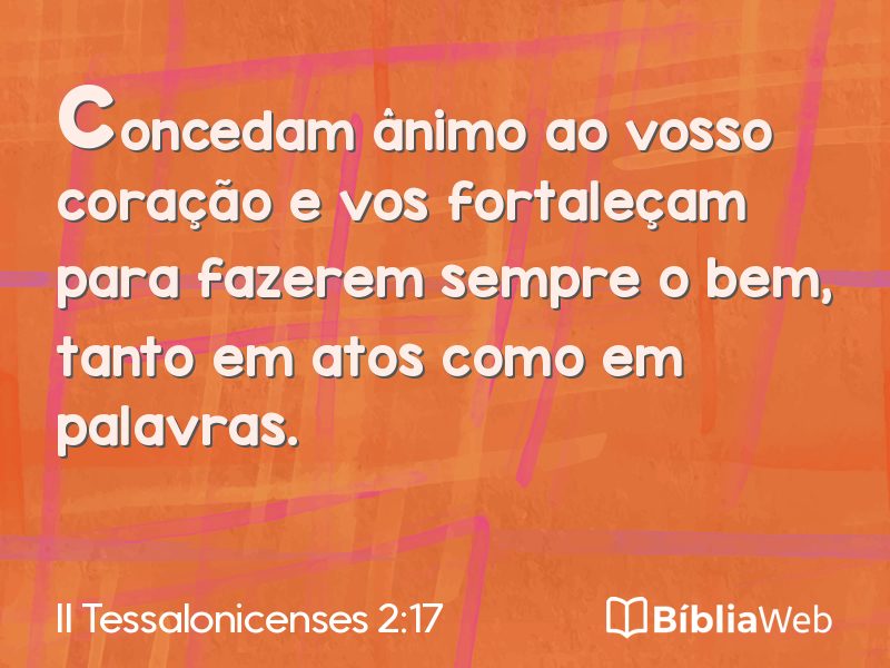 II Tessalonicenses 2:17 em imagem para compartilhar